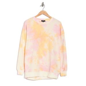 WILDFOX Tie Dye Oversized Crewneck Sweatsh…